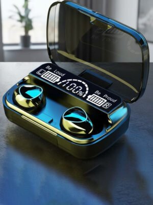 Black Long-Lasting Battery With Fast Charge Earbuds