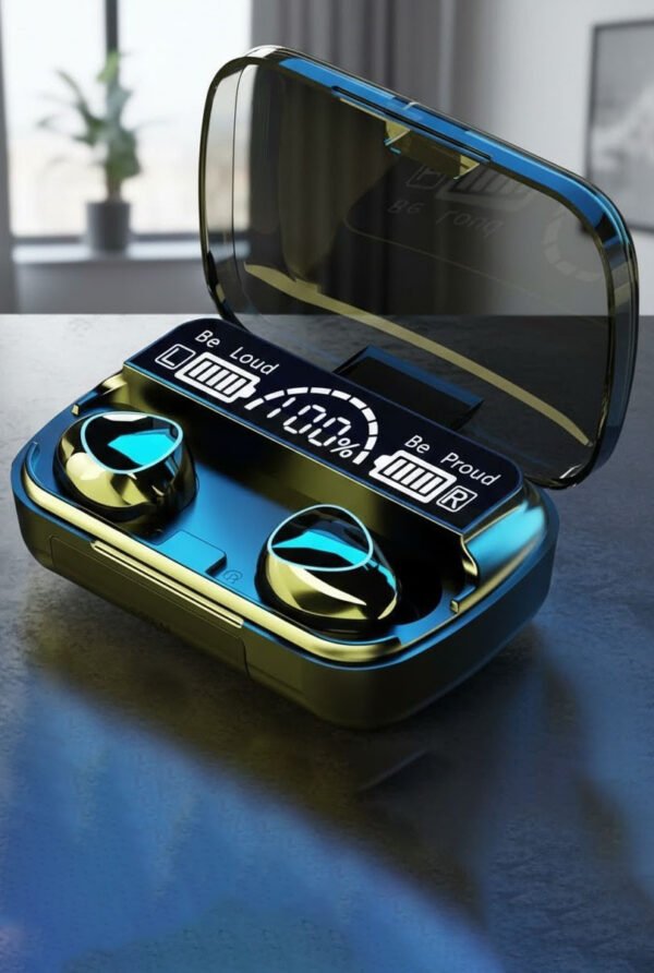 Black Long-Lasting Battery With Fast Charge Earbuds 1 MED 016 Bk 3