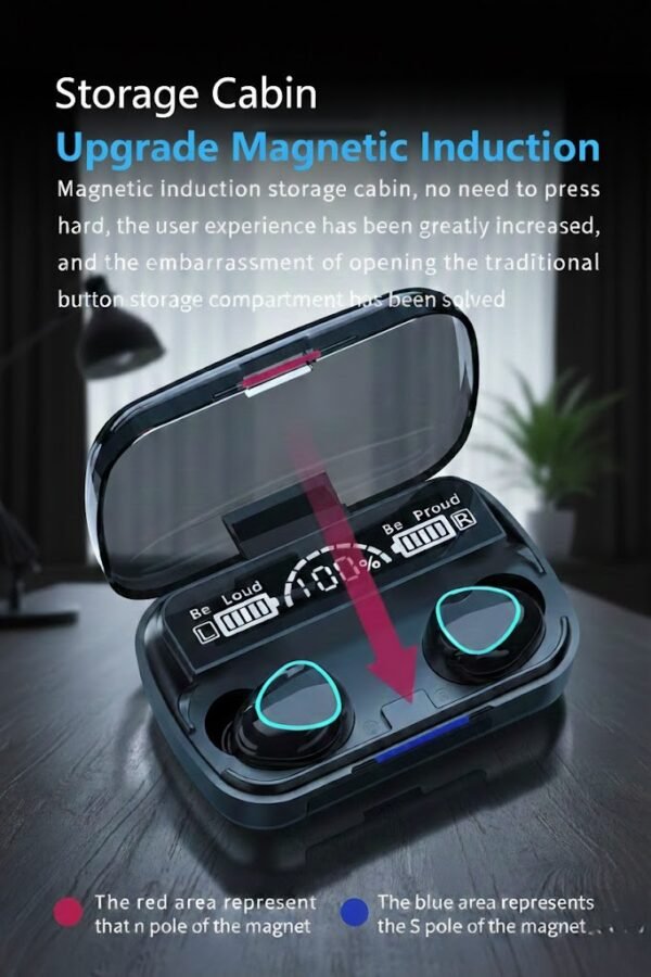 Black Long-Lasting Battery With Fast Charge Earbuds 4 MED 016 Bk 4