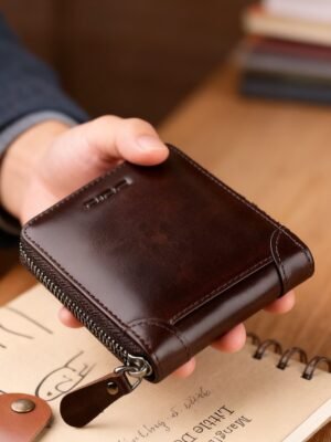 Men’s Leather Wallet – Brown, Dark Brown & Black